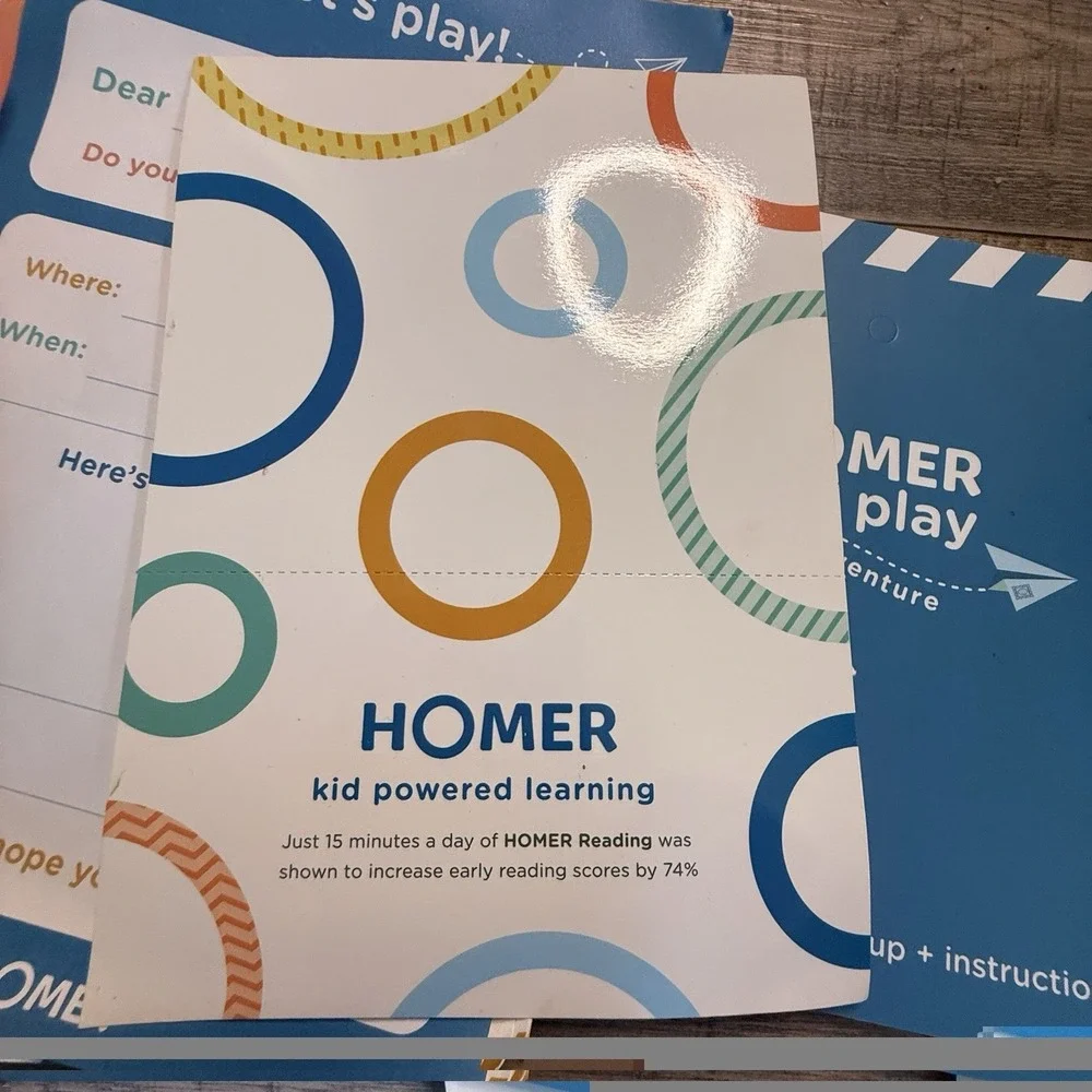 HOMER Mail Adventure Learn And Play Writing Activity Set Age 3-6 Incomplete